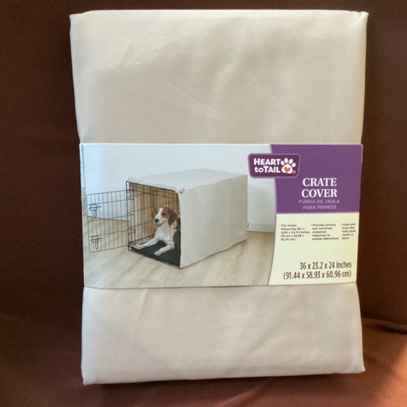 Heart To Tail Crate Cover Cream Color NEW - Picture 8 of 9